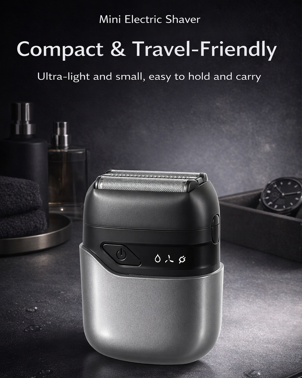 Mini Electric Shaver for Men – USB-C Wet & Dry Triple Blade Razor