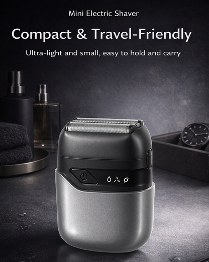 Mini Electric Shaver for Men – USB-C Wet & Dry Triple Blade Razor
