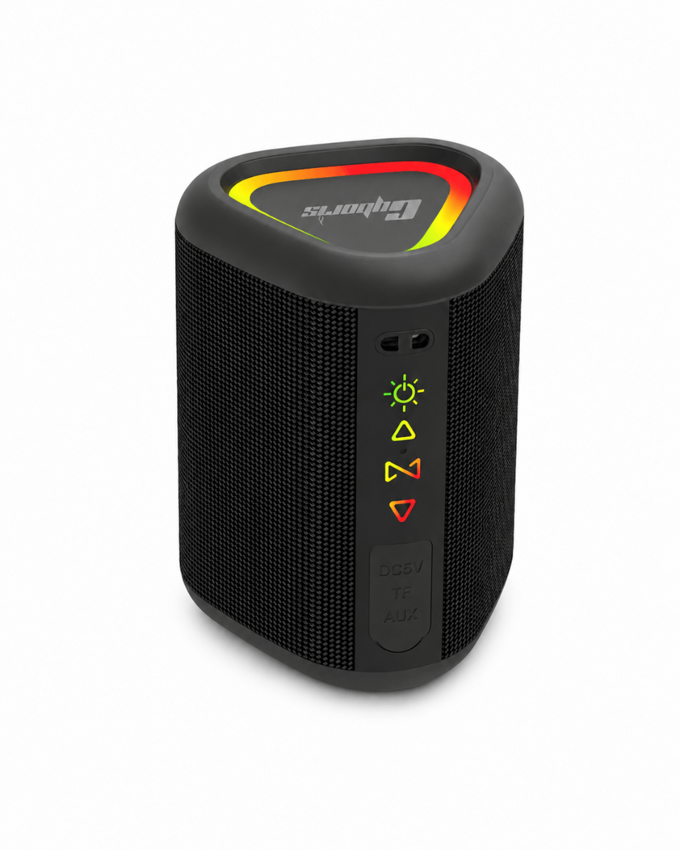 Outdoor Waterproof Bluetooth Speaker – Stereo Bass, LED Lights & TWS