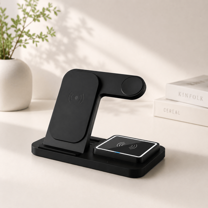 4-in-1 Qi Wireless Charging Station for Apple, Huawei, Android & Qi Devices