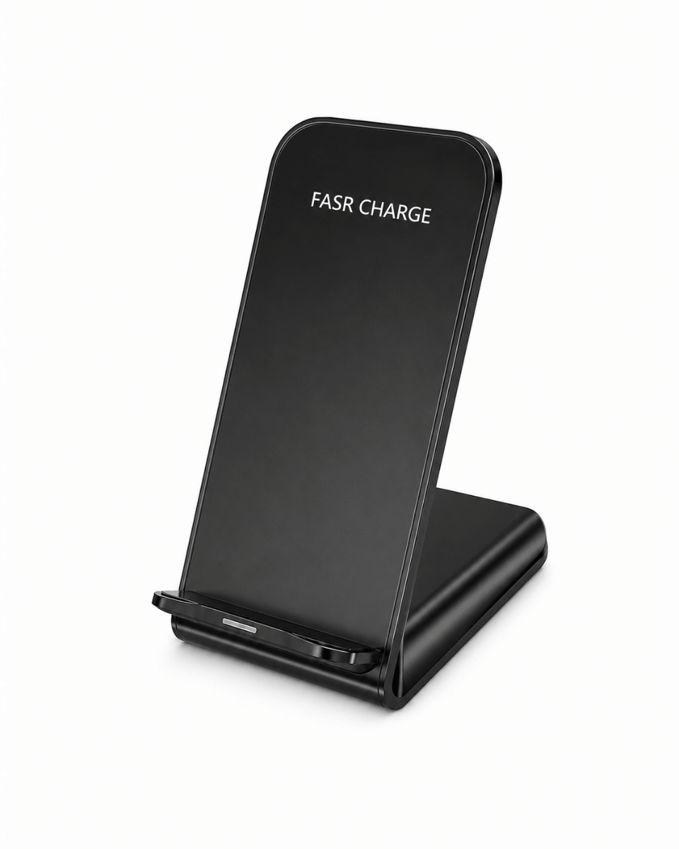 15W Fast Wireless Charger Stand – Dual Orientation & Smart LED