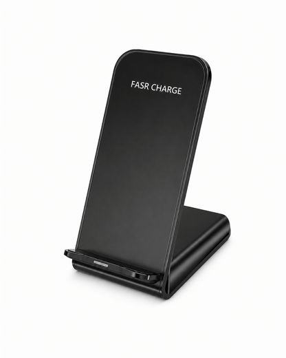 15W Fast Wireless Charger Stand – Dual Orientation & Smart LED