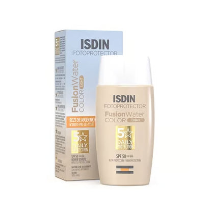 ISDIN Fusion Water Color SPF 50 Tinted Daily Face Sunscreen 50ml Light