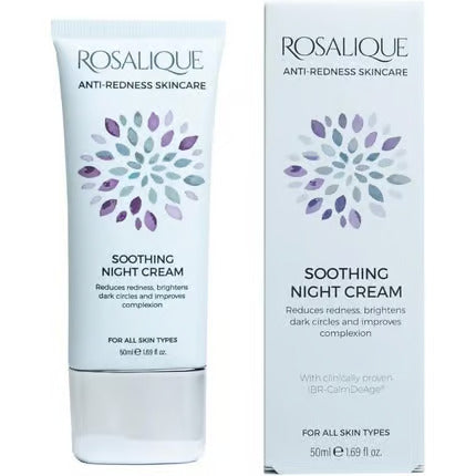 Rosalique Soothing Night Cream 50ml Ultimate Calm for Sensitive Skin Clinically Proven IBR-CalmDeAge α-Bisabolol Provitamin B5 Natural Moisturisers